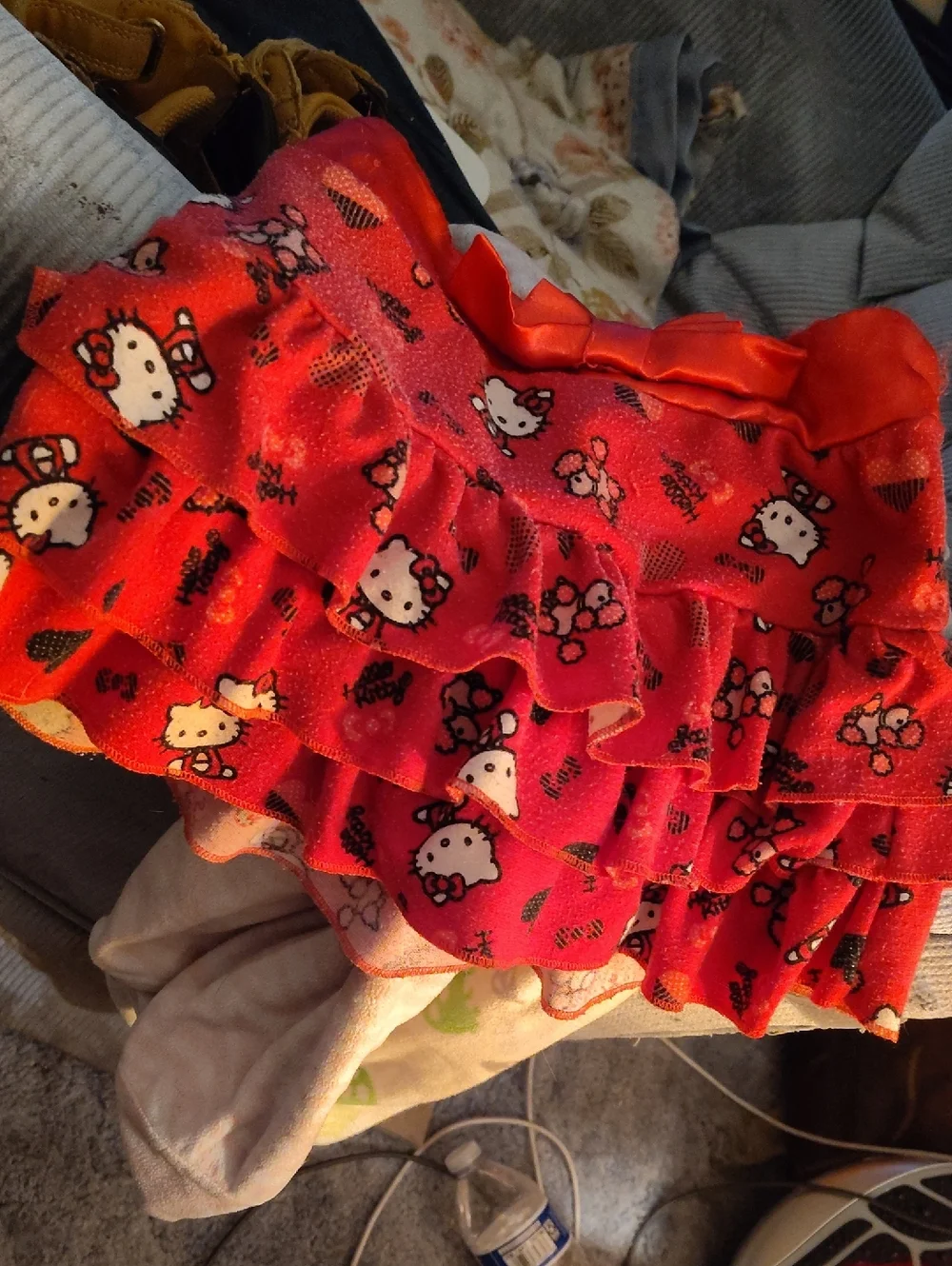Hello Kitty Bright Red Ruffle Diaper Cover with Character Print Skort Toddler 5T